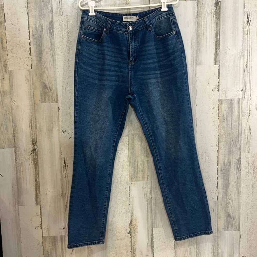 Great Smoky Los Angeles Junior Wide Leg Crop High-Rise Loose Fit Jeans Size 11